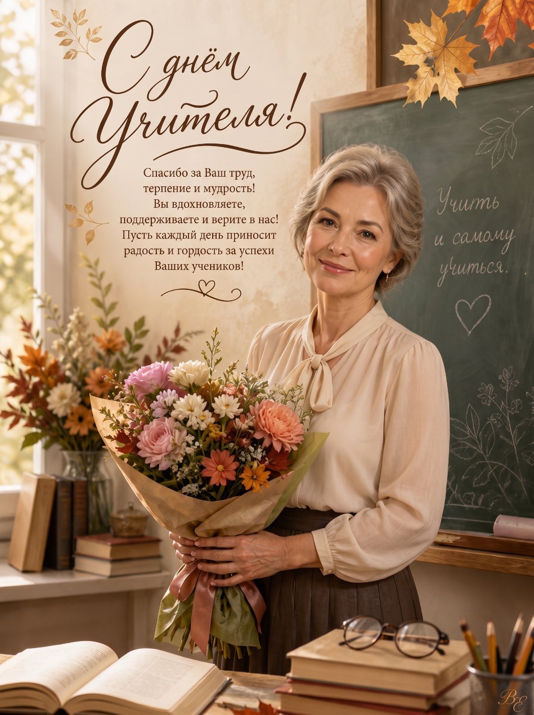 Девочка-отличница с книгами в библиотеке — креативное школьное фото